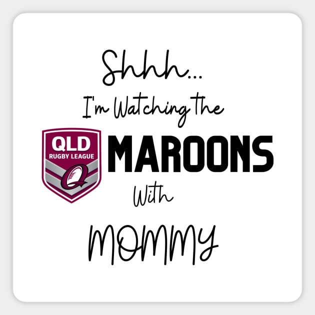 Queensland Maroons NRL Kids funny Magnet by Lottz_Design 